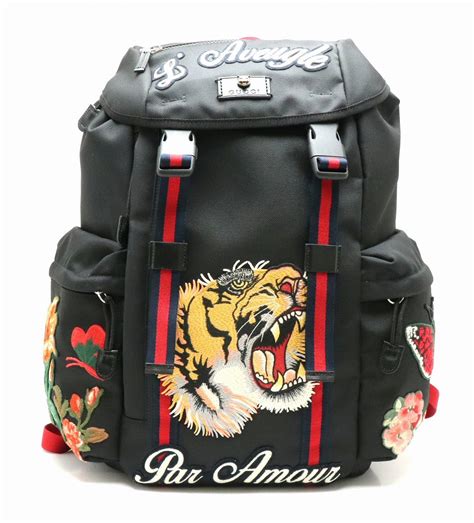 gucci pouch with tiger|gucci backpack with tiger.